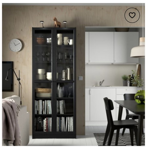 IKEA Showcase with Glass Doors like new