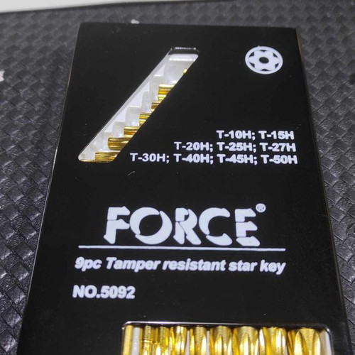 Metal case Torx Force key set gold edition 9 pieces new