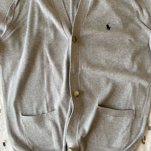 Ralph Lauren men's cardigan like new, gray, size M
