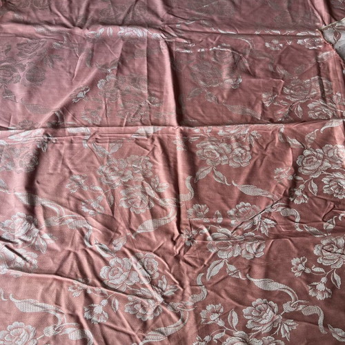 Vintage upholstery fabric satin brocade reversible like new 1.40x4.30 m