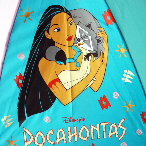 Disney Pocahontas Kids Umbrella new, vintage 90's, blue
