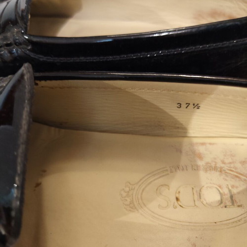 Tod's leather moccasins size 37.5 used, black