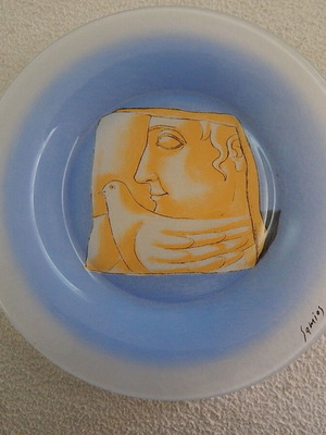 Samios decorative plate like new, 19.5 cm diameter