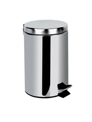 Bathroom waste bin chrome new