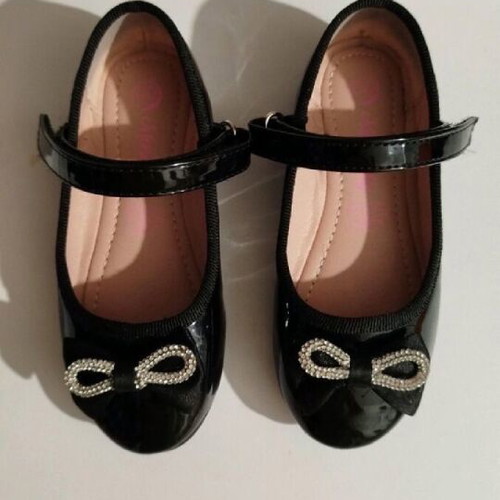 Black children's ballerina shoes size 26
