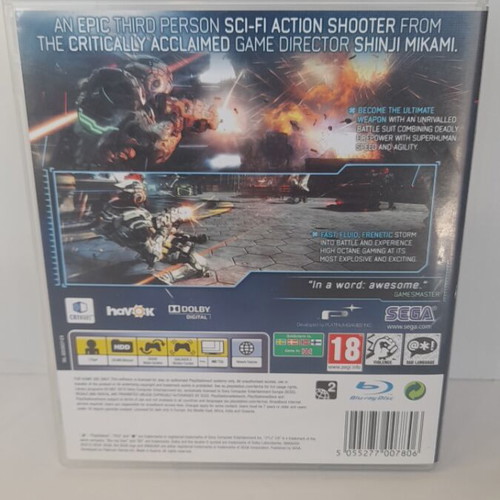 Vanquish PS3 like new, English edition with booklet
