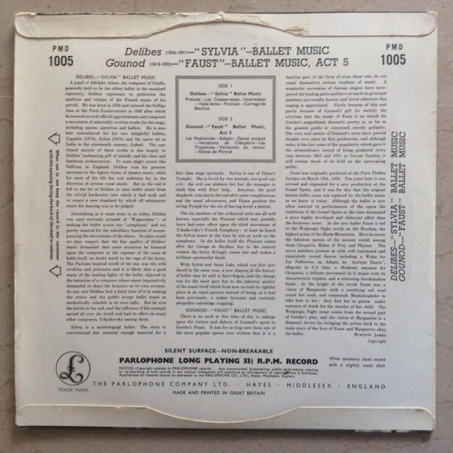 Hugo Rignold Sylvia Faust vinyl record used, classical music