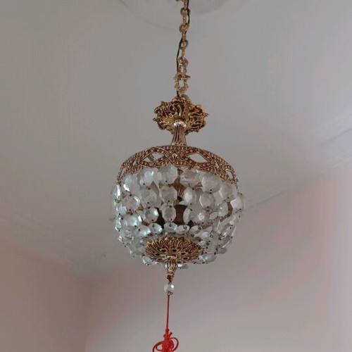Vintage small chandelier used with crystals