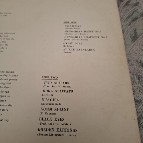 Gypsy Vinyl Record Werner Müller and His Orchestra used