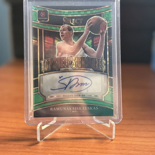 25-26 Panini EuroLeague Select Siskauskas Auto/5 basketball card