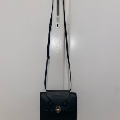 H&M bag used, black with owl design, crossbody