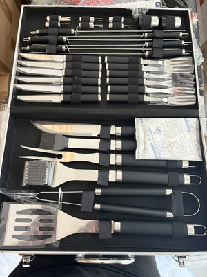 Barbecue set 32 pieces stainless steel new