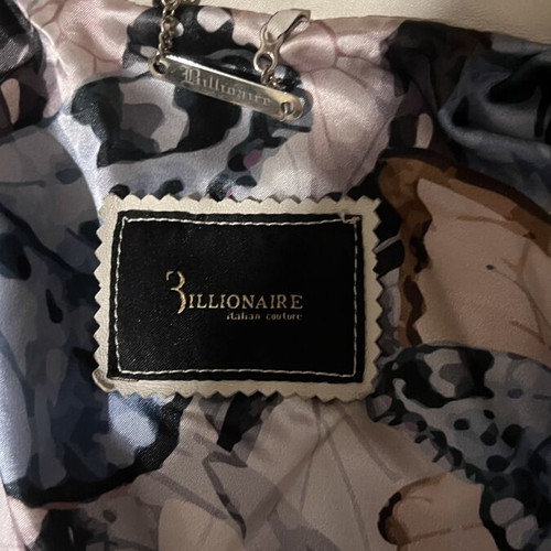 Billionaire Italian Couture women's leather jacket like new, beige, size S