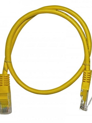 Yellow UTP CAT5 cable 1 meter new