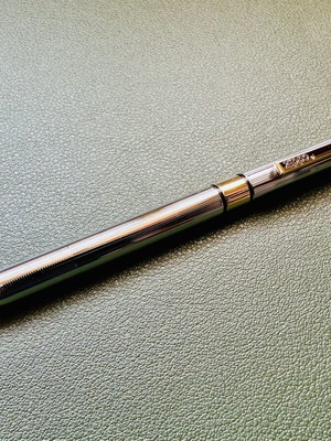 Zippo metal pen silver with gold details