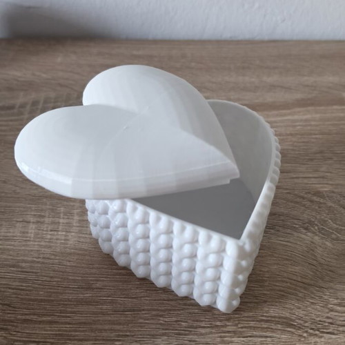Heart-shaped box like new, 3D printed PLA plastic