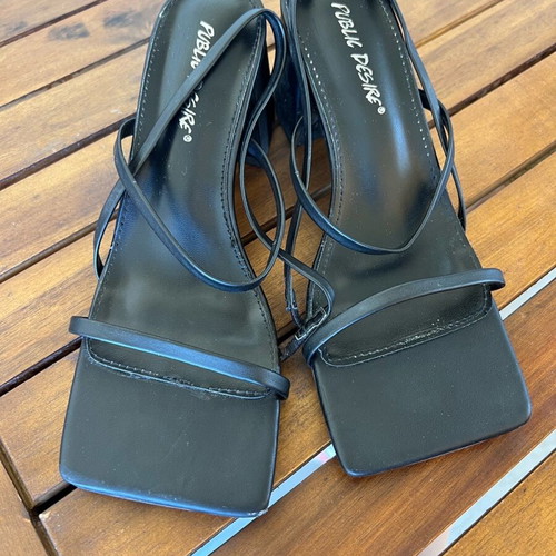 Public Desire black heel sandals like new, size 36