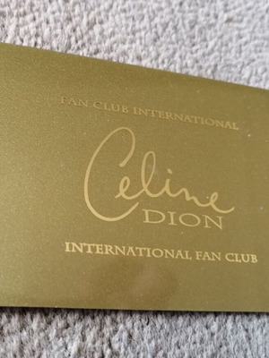Celine Dion fan club membership card 90s collectible used