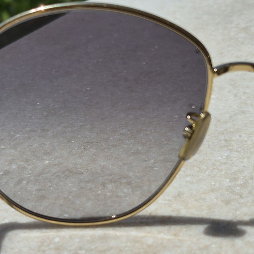 Celine Oversize Sunglasses Used, Gold Tones, Minor Lens Scratch