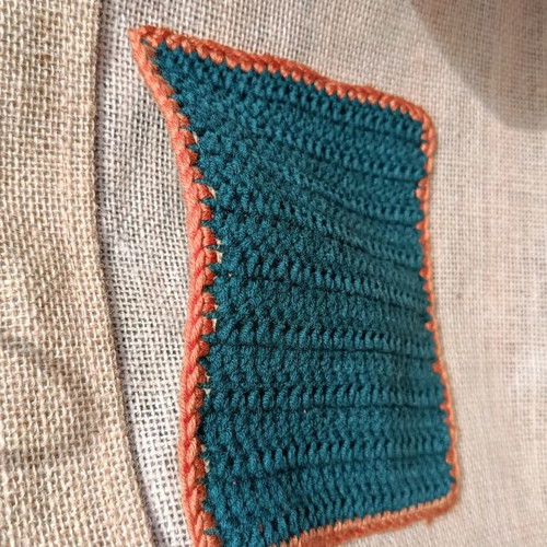 Knitted handmade handbag colorful, new