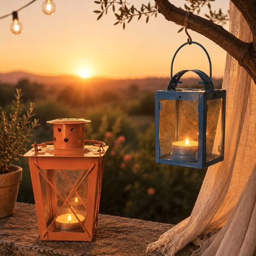2 lanterns for tea lights
