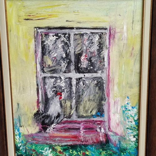 Oil painting Petle new with frame and original poem