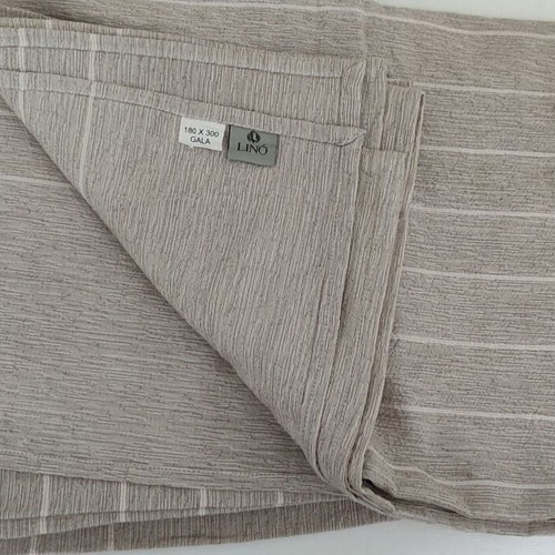 LINOhome Gala Sofa Cover Set new, linen, beige with white stripe