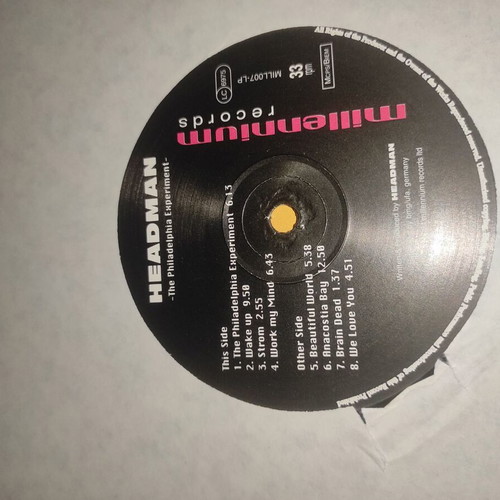 Vinyl record Headman - The Philadelphia experiment 1994