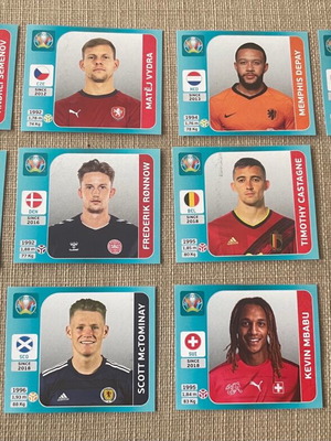 Panini Euro 2020 Tournament Edition stickers like new, pack of 12