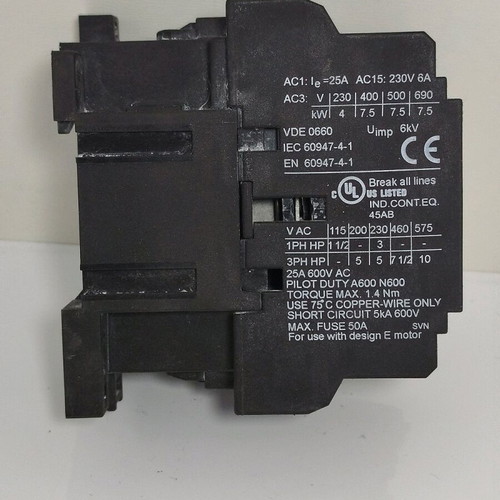 Iskra 3P power relay 7.5kW coil voltage 220 V AC like new