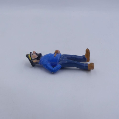 Vintage rare PVC figure Bertrand Tintin Captain Haddock 6 cm used