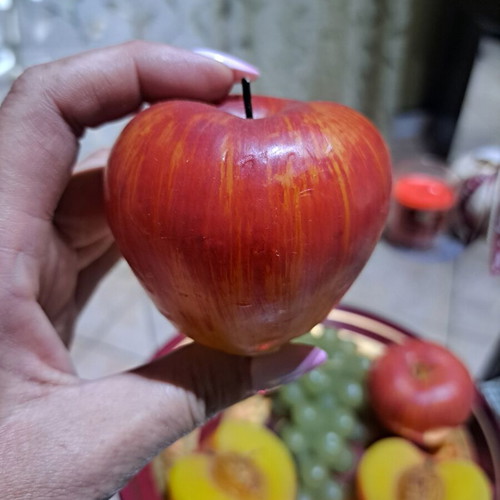 Decorative plate with wax fruit composition like new