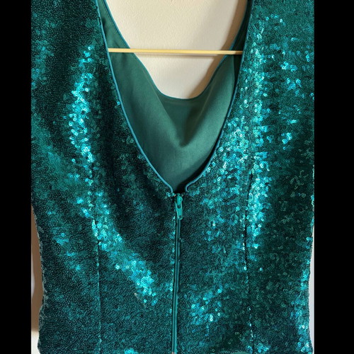 BSB sequin top new, green, size S
