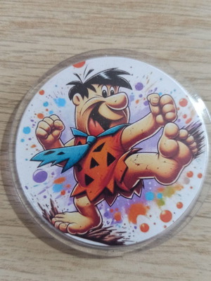 Κονκάρδα The Flintstones No7 καινούργια, 6x6 εκατοστά