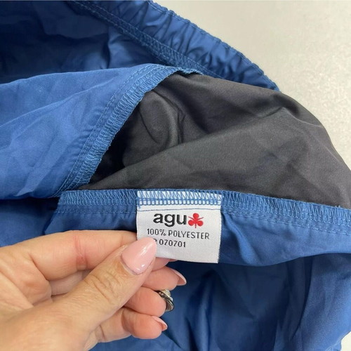 Vintage AGU Reflective Windbreaker Cycling Jacket Full Zip XXL Blue like new