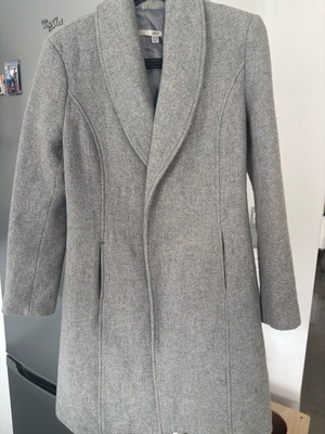 Zini wool gray coat used, size 38