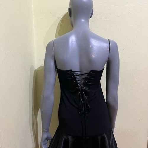 Alert sexy mini strapless black dress size S like new