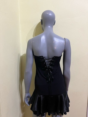 Alert sexy mini strapless black dress size S like new