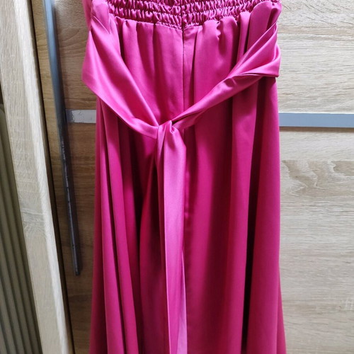 Mini strapless satin dress pink like new, size S