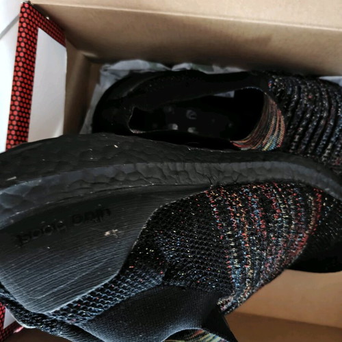Adidas athletic shoes used size 42 black without laces