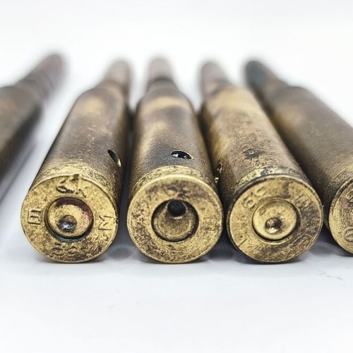 Set of 5 6.5x54mm Mannlicher-Schönauer inert cartridges, Greek 1939