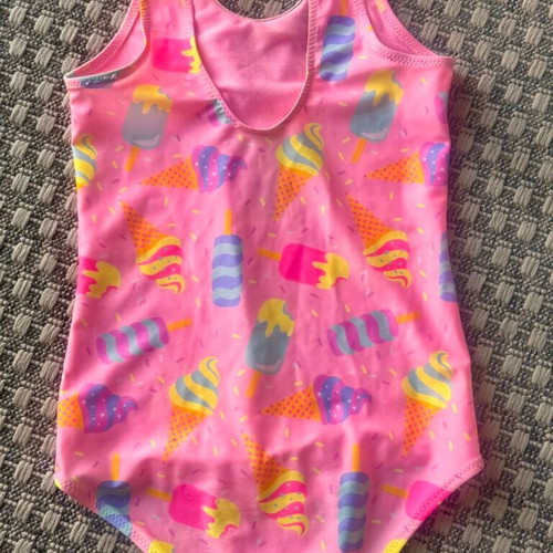 H&M girls' one-piece swimsuit like new, pink, ages 6-8
