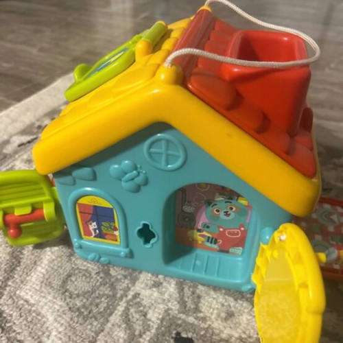Educational Mobility Toy like new with wooden cat