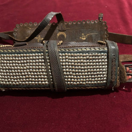 Leather Ottoman Palaska used with embroidered crescent and Zulfiqar