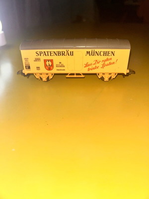 Lima H0 train wagon used Spatenbräu