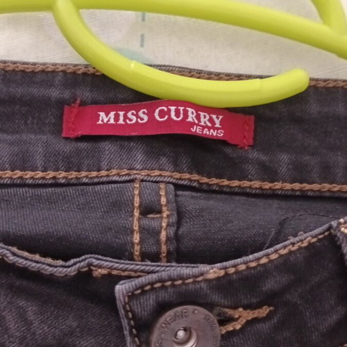 Jean skinny elastic like new, size 36, black with gray fading