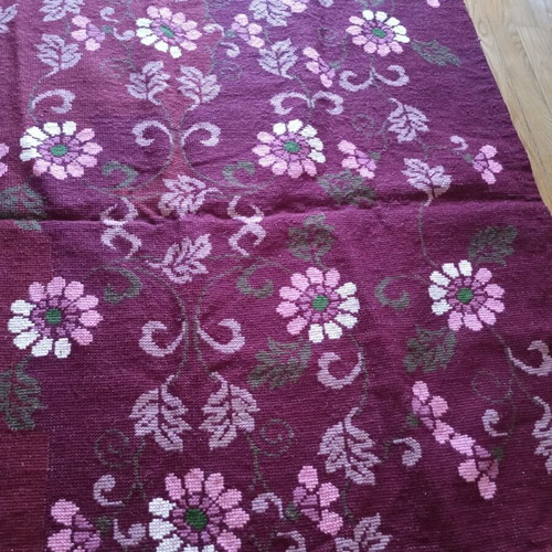 Handmade cross-stitch rug set like new, 3 pieces