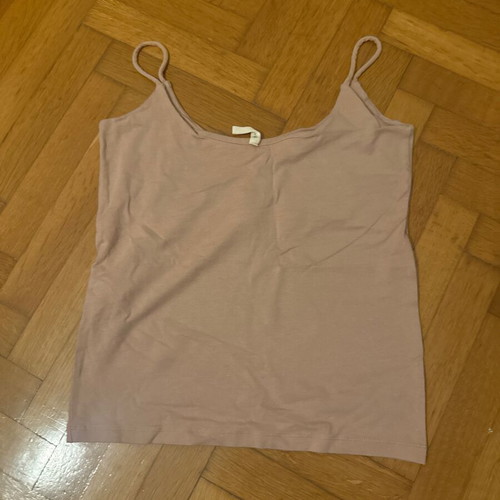 Stradivarius women's top with built-in bustier, nude pink beige
