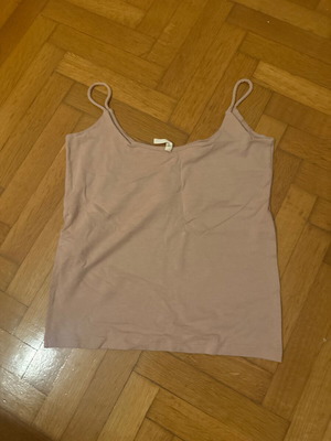 Stradivarius women's top with built-in bustier, nude pink beige