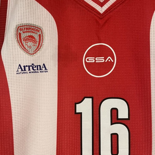 Olympiacos Papapnikolaou GSA Euroleague Jersey 25-26 Size L Like New